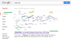 Zerg Rush Easter Egg Google 300x164