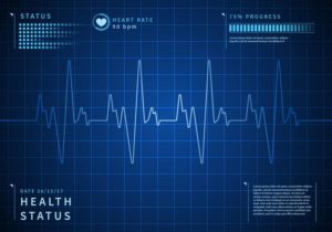 Detailed Heart Rate Background Free Vector 300x210