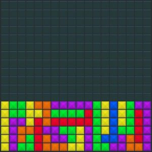 Tetris Video Game Square Template 300x300